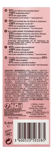 Máscara de pestañas L’Oréal Paris Voluminous Lash Paradise 6.4ml 6g color black 1 unidad