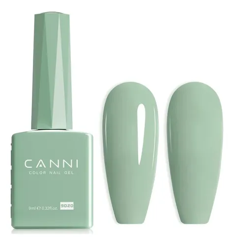 Esmalte Gel Canni Sage Green 9020 9 Ml Kit 30 Pcs