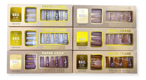 Uñas Postizas Nails X12 Mayorista Uña Adhesivas Diseños