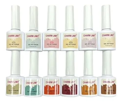 Gel Uñas Semipermante Charm Limit Efecto Yogur Uv Cabina X12