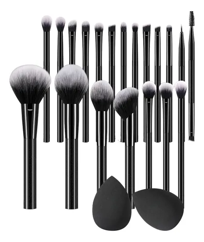 Set De Brochas De Maquillaje Profesional Para Rostro Y Ojos