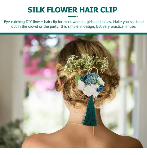 Pinza De Pelo Con Flor De Seda Falsa Estilo Japonés