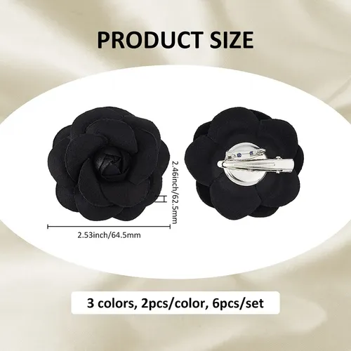 Broche Mixto De 6 Pinzas Para El Pelo De Poliéster Con Forma