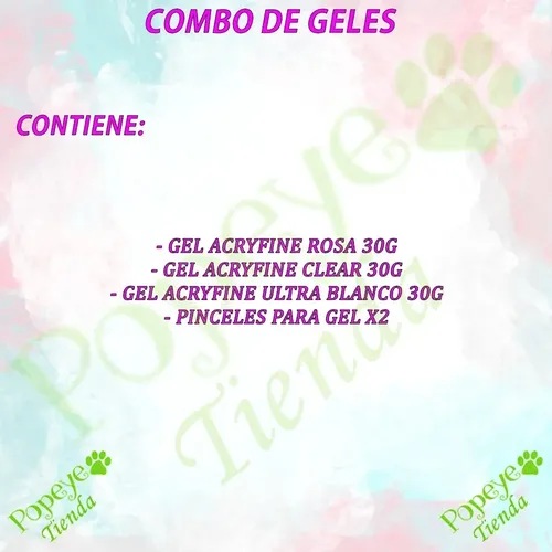 Kit 3 Geles Uv/led Uñas Esculpidas Gelificada Construccion
