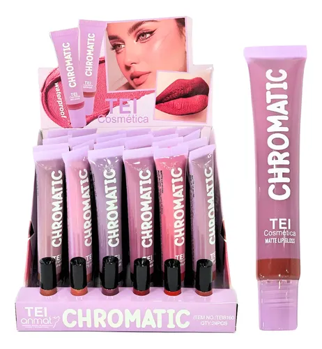 Lip Gloss Chromatic Labial Matte Multiuso Rubor Makeup Tei