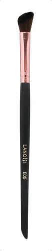 Brocha de Maquillaje Lanossi para Blush, en Rosa Metalizado y Negro