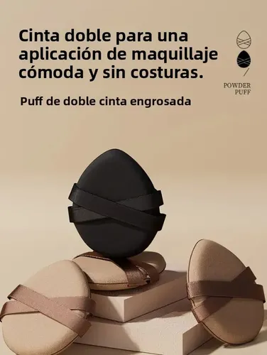 Esponja Gotita Negra Individual Poca Absorción Maquillaje