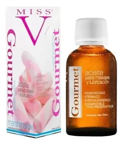 Combo X 2 Aceite Corporal Saborizado Miss V Marshmallow Marshmallow