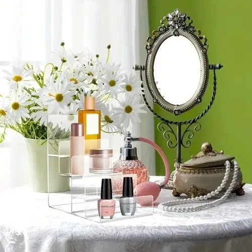 Estantes Para Maquillaje Con 2-5 Niveles Transparentes