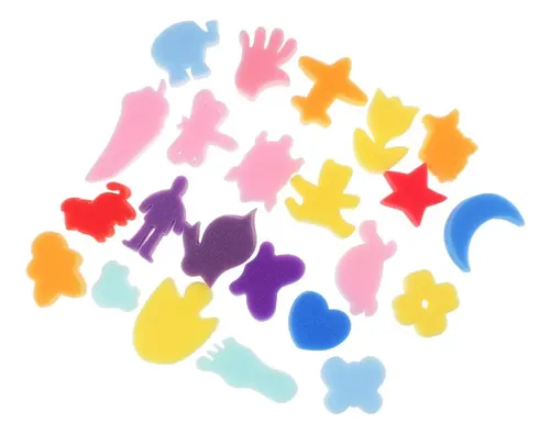 24 Pcs Esponja Pintura For Niños Aprendizaje Early