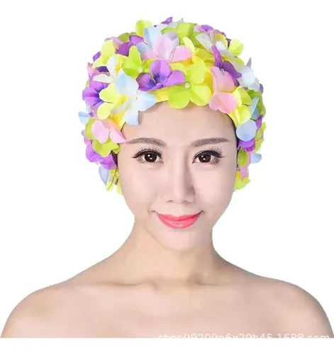 Gorros De Natación Mujer, Gorro De Baño De Pétalos Florales