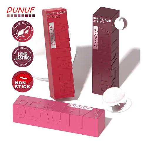 Labial Líquido Mate Dunuf Resistente Al Agua
