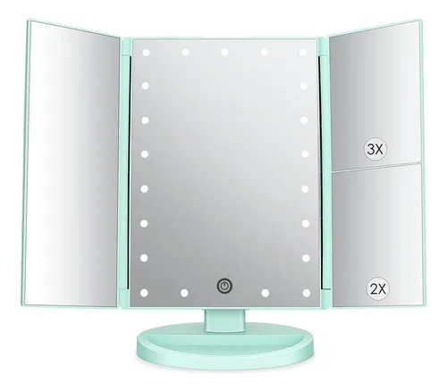 Espejo De Maquillaje Deweisn Con Luz Led 21 Luces Verde