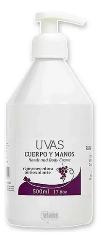 Crema Cuerpo Y Manos 500ml-linea Uvas Cosmeticos-