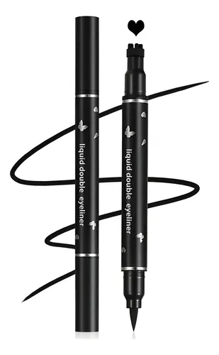 Eyeliner Doble Cabeza Negro Xingxyuel Con Sello Impermeable