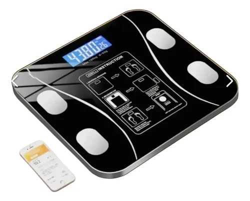 Balanza De Baño Digital Inteligente Bluethoot Negro