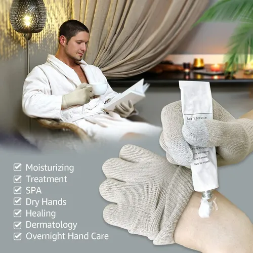 Guantes De Algodón Hidratantes Evridwear L/xl Beige Con