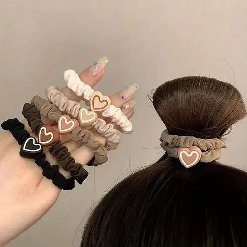 Colitas Para El Pelo Con Corazón X5 Mujer