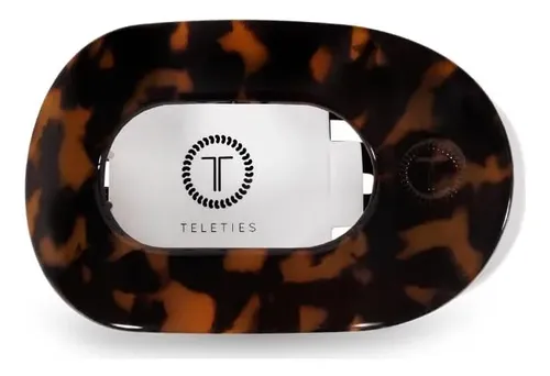 Clip Pelo Teleties Mediano Redondo Plano Carey Fuerte Agarre