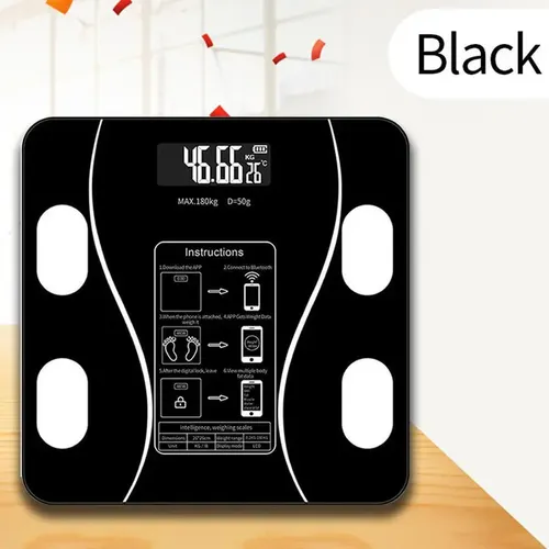 Báscula De Baño Electrónica Bluetooth Digital Inteligente .