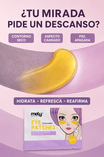 Parches Para Ojeras Mely Colágeno Hidratantes Antiage 1 Par