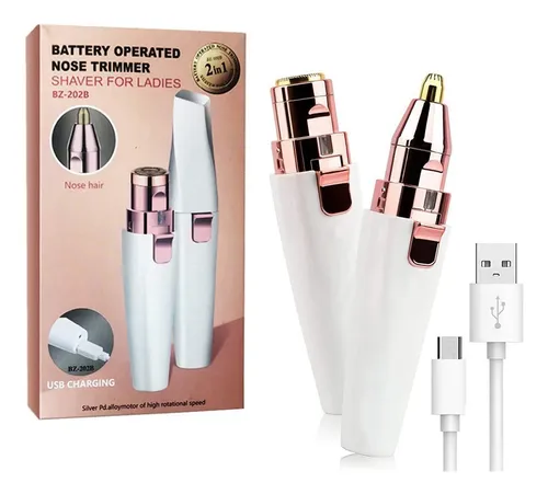 Depiladora Eléctrica 2 En 1 Para Rostro Y Cejas Mujer Verde