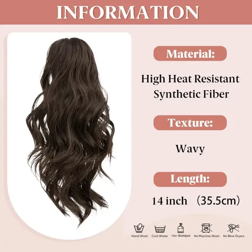 Cola Ponytail Corta Taurina Fibra Alta Temperatura P065