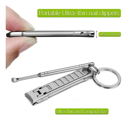 Cortaúñas Vogarb Portátil Ultra Delgado De Acero Inoxidable