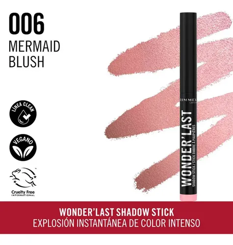Sombra En Barra Rimmel Wonder’last Shadow Stick 006 Mermaid Blush