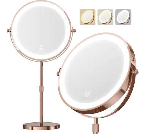 Espejo De Maquillaje Dienmern 1x/20x Luces Led 5000 Mah