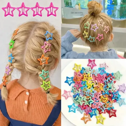 50pcsy2k Dopamina Estrella Horquilla Bb Clip Accesorios For Multi-colored