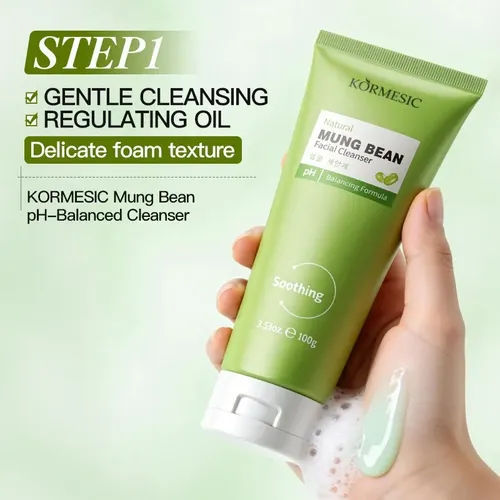 Mascarilla Limpiadora Facial De Arcilla De Judías Verdes Kor Grasa