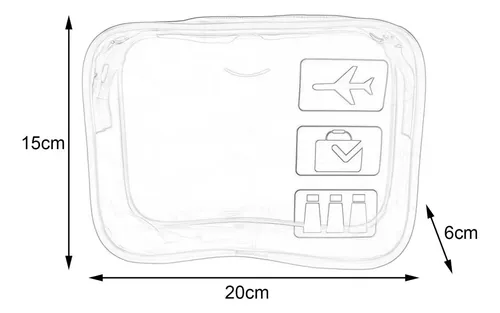 2 Paquete De 2-6 Bolsas De Maquillaje Transparentes 2 Piezas