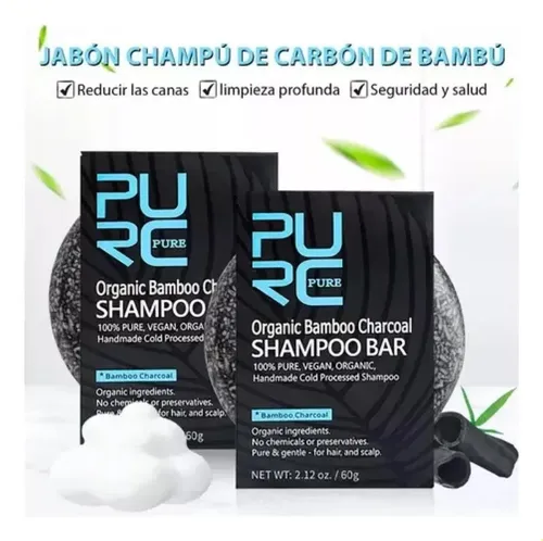 Jabón Regenerador Para Cabello Negro, Jabón Cubriente × 3 Pi