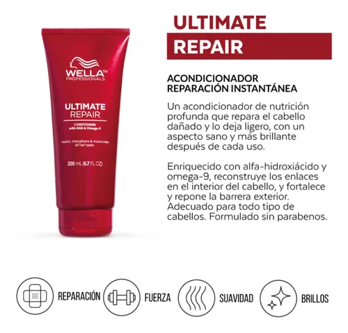 Acondicionador Ultimate Repair Wella 200ml Reparacion