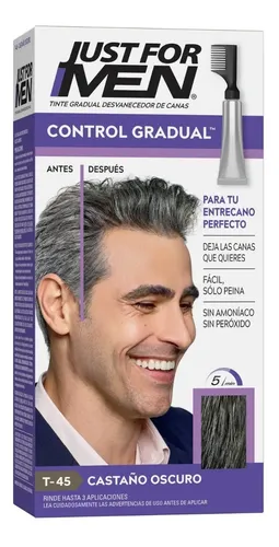 Tintura Just For Men Control Gradual Castaño Oscuro 40g