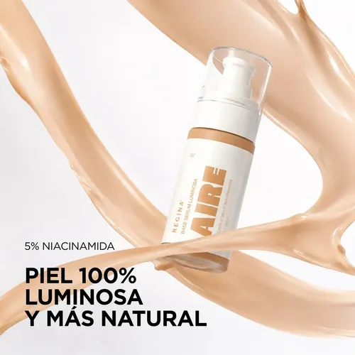 Base De Maquillaje Fluida Regina Aire Serum Niacinamida 30ml 02 Medio