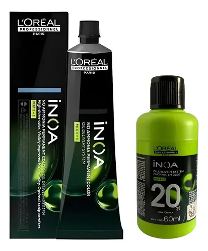 Tintura Inoa Loreal Sin Amoniaco Incluye Oxidante 20 Vol Tono 8.8 Rubio Claro Moka