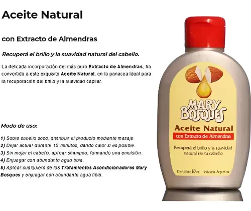 Aceite Con Extracto De Almendras Mary Bosques De 60 X6 Uni
