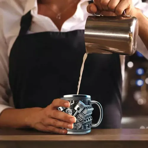 Jsjx Taza & Acero Inoxidable Motor V8 – Diseño Hu, For Café