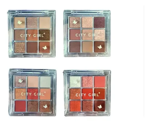 Paleta De Sombras Citygirl 6 Tonos Pigmentados Mate Y Brilos