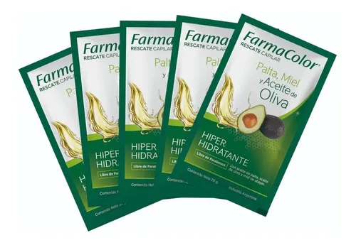 Farmacolor Rescate Capilar Palta Miel Oliva 5 Sobres