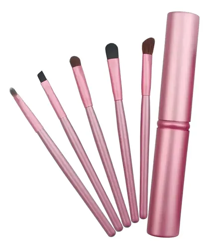 Set De 5 Pinceles Para Ojos En Tubo De Metal Paris Night