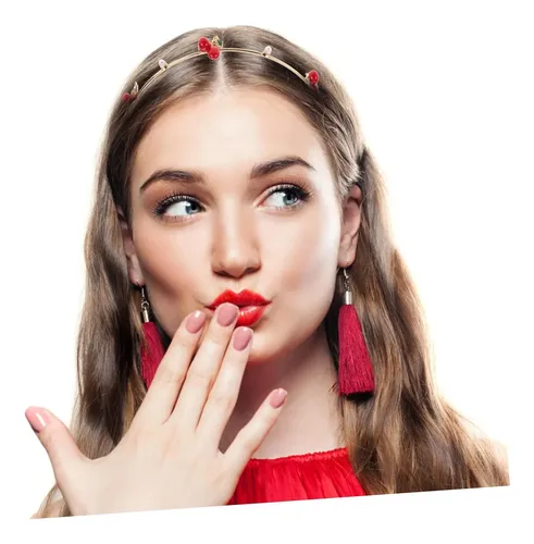 2 Piezas Diademas De Fresa Diademas De Metal Para El Cabello