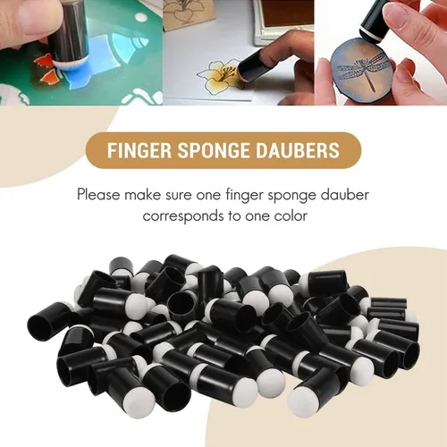 Esponja Para Dedos Daubers Para Pintar Dedos, 66 Unidades
