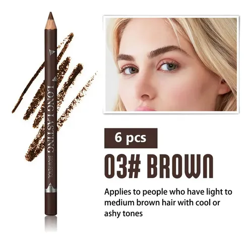 6 Lápices Para Cejas, Lápices De Cejas De Núcleo