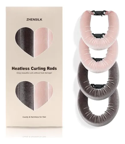Set Rulos Cabello Sin Calor Zhensilk 4 Pzas Terciopelo