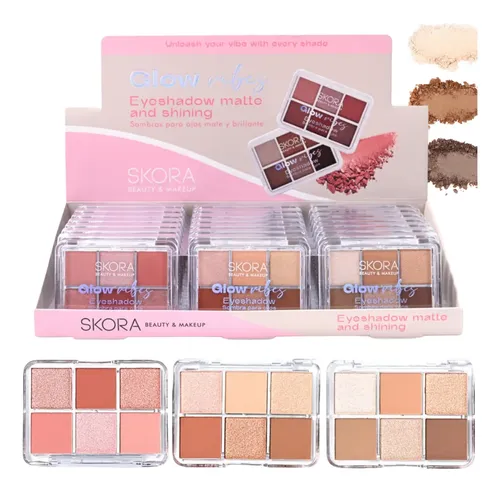 Paleta De Sombras Para Maquillaje Eyeshadow Skora Glow Ribes