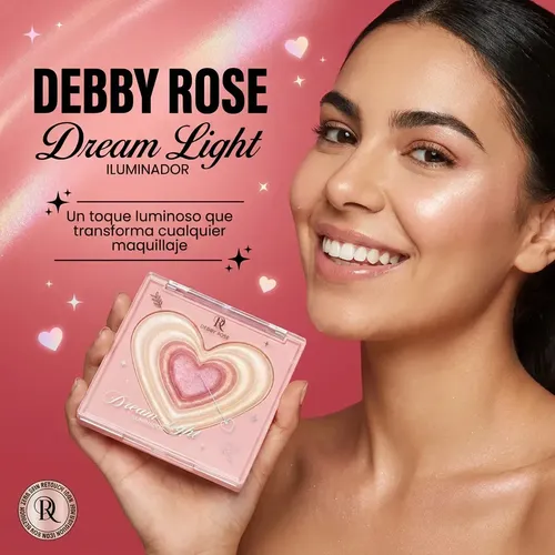Debby Rose Dream Light Corazón Iluminadores 10g Tono del maquillaje Rosa