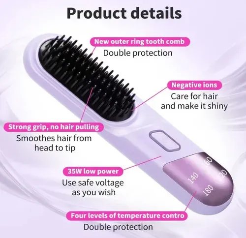 Cepillo Alisador Eléctrico Para Cabello